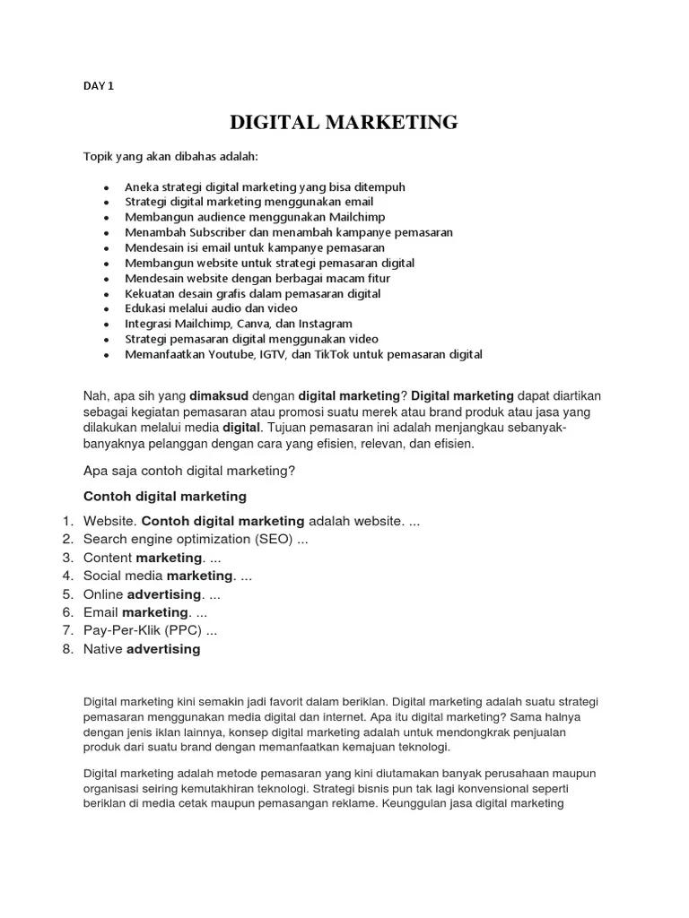 Digital Marketing: La Clave para el Éxito en el Mundo Online - Apa saja contoh digital marketing digital marketing adalah - Apa saja contoh digital marketing