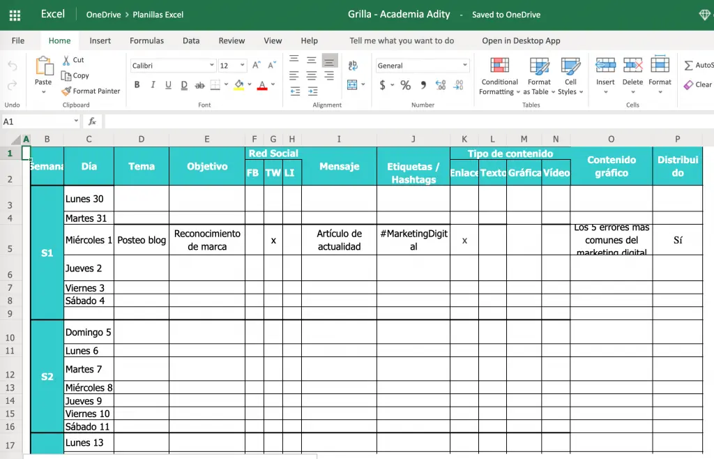 como usar excel para marketing afiliados - Cómo crear una plantilla en Excel para base de datos
