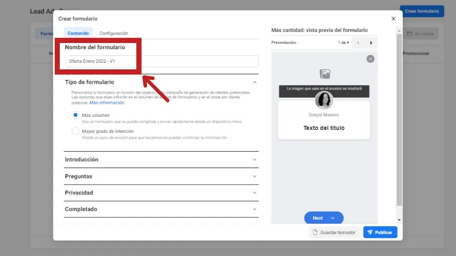 formularios de anuncios para clientes potenciales - Cómo descargar clientes potenciales de Facebook en 2024