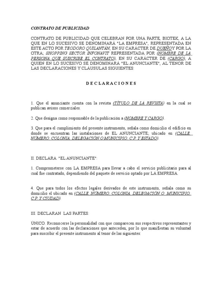 Contrato para Publicidad: Guía Completa - Cómo es un contrato de publicidad contrato para publicidad - Cómo es un contrato de publicidad