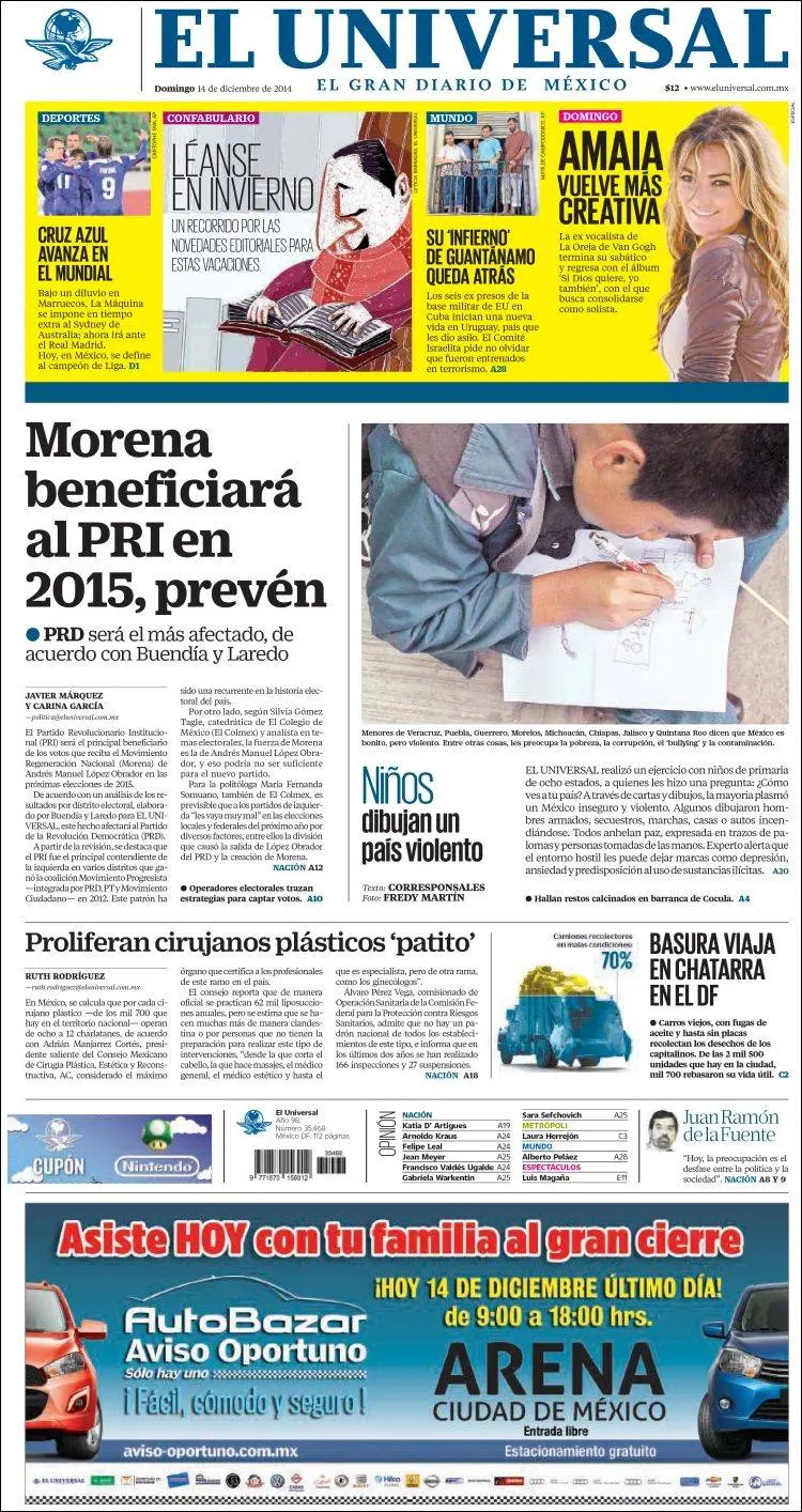 Guía completa de suscripciones y promociones de anuncios en El Universal - Cómo mandar una noticia al Universal anuncios el universal - Cómo mandar una noticia al Universal