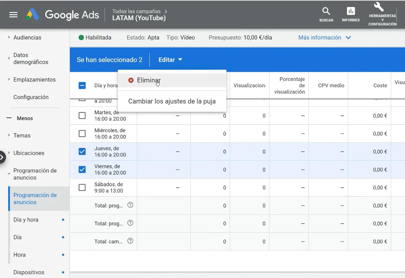 Cómo cambiar el horario de tus anuncios Google Ads - Cómo modificar mi campaña de Google Ads cómo cambiar el horario que aparecen los anuncios google ads - Cómo modificar mi campaña de Google Ads