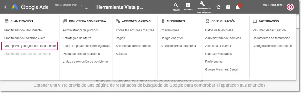 adwords como ver vista previa de grupo de anuncios - Cómo obtener una vista previa de los anuncios gráficos