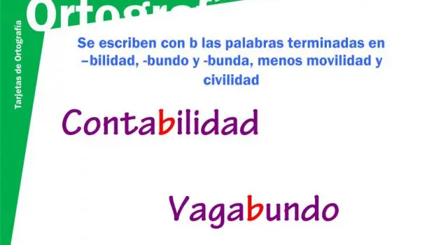 anuncios con palabras termiunadas en bilidad - Cómo se llaman las palabras terminadas en ente
