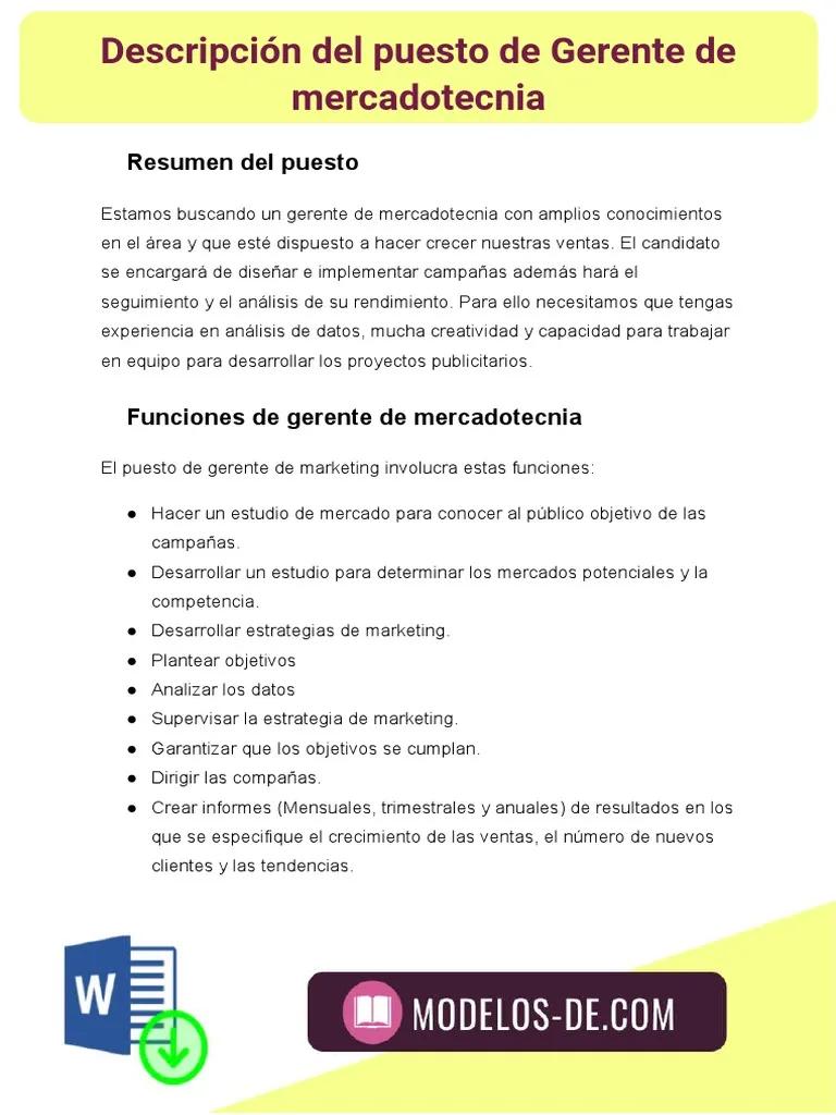 Descripción General del Puesto de Marketing: Guía Completa - Cuál es la descripción del trabajo de un marketer descripcion general del puesto de marketing - Cuál es la descripción del trabajo de un marketer