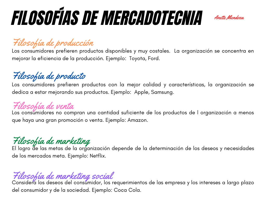 tipos de filosofia de marketing - Cuáles son las filosofías de gestión de marketing