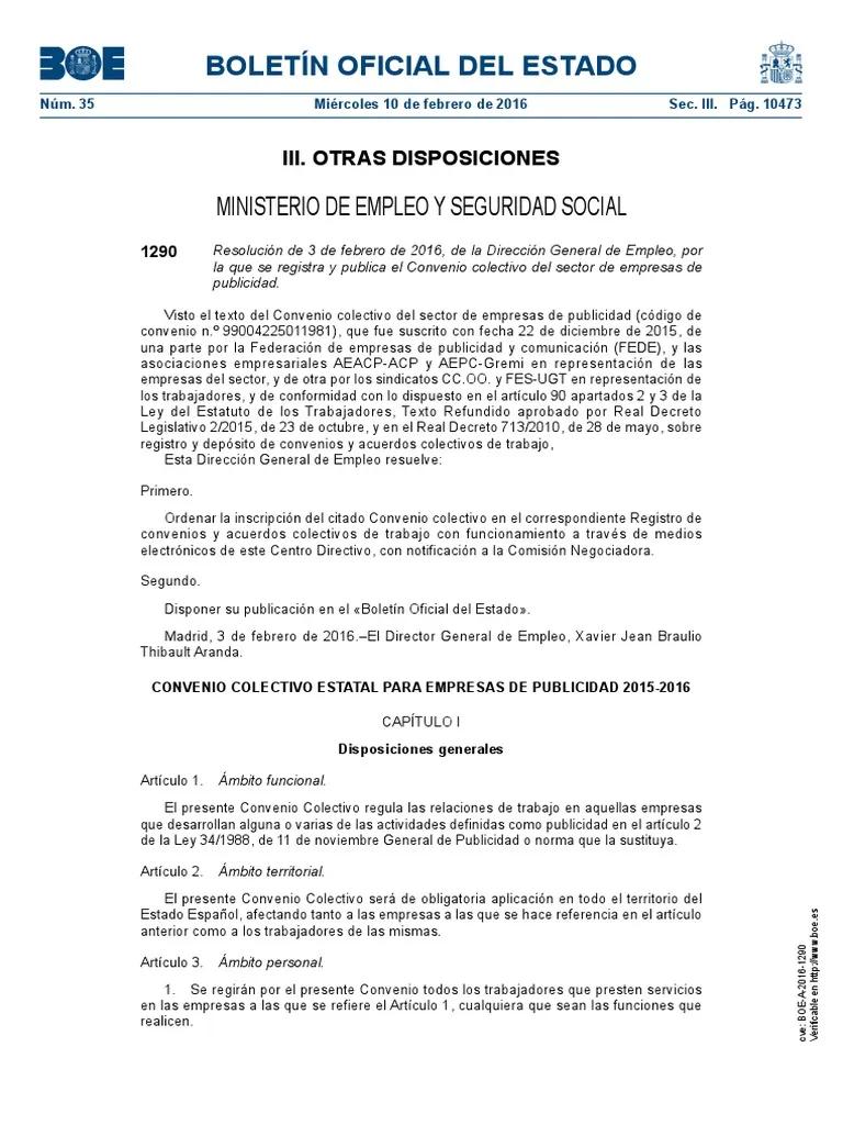 Convenio Colectivo Publicidad: Guía completa de horas anuales y aspectos clave - Cuántas horas anuales tiene el convenio de publicidad convenio colectivo publicidad - Cuántas horas anuales tiene el convenio de publicidad