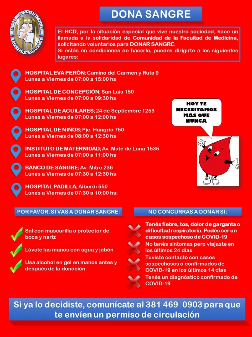anuncios rario mitre dadores de sangre - Cuánto cuesta que te donen sangre