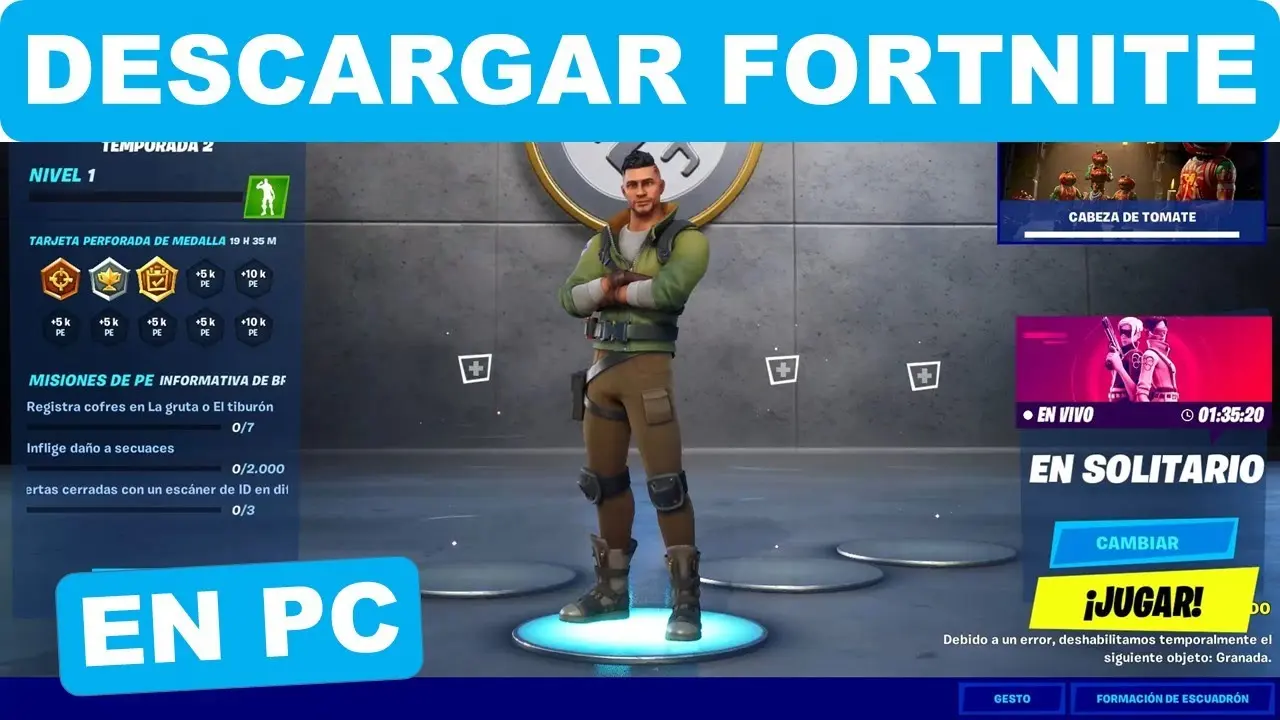 Anuncios para Descarga Fortnite en PC Gratis: Guía Completa - Cuántos GB pesa Fortnite en PC anuncios para descarga fornite en pc gratis - Cuántos GB pesa Fortnite en PC
