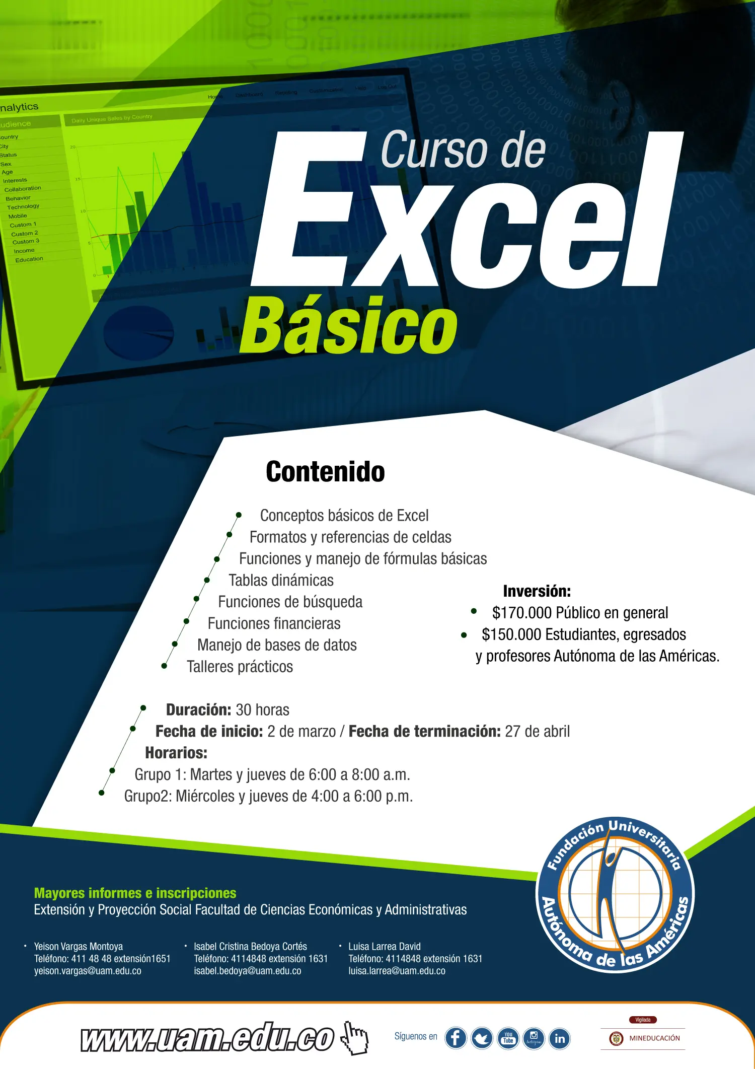 Aprende Excel: Guía completa de cursos y precios - Dónde puedo tomar un buen curso de Excel gratis anuncios de cursos de excel - Dónde puedo tomar un buen curso de Excel gratis