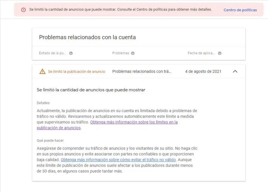 Google levantó la restricción de la cantidad de anuncios - Por qué están limitados mis anuncios de Google google levanto la restriccion de la cantidad anuncios - Por qué están limitados mis anuncios de Google