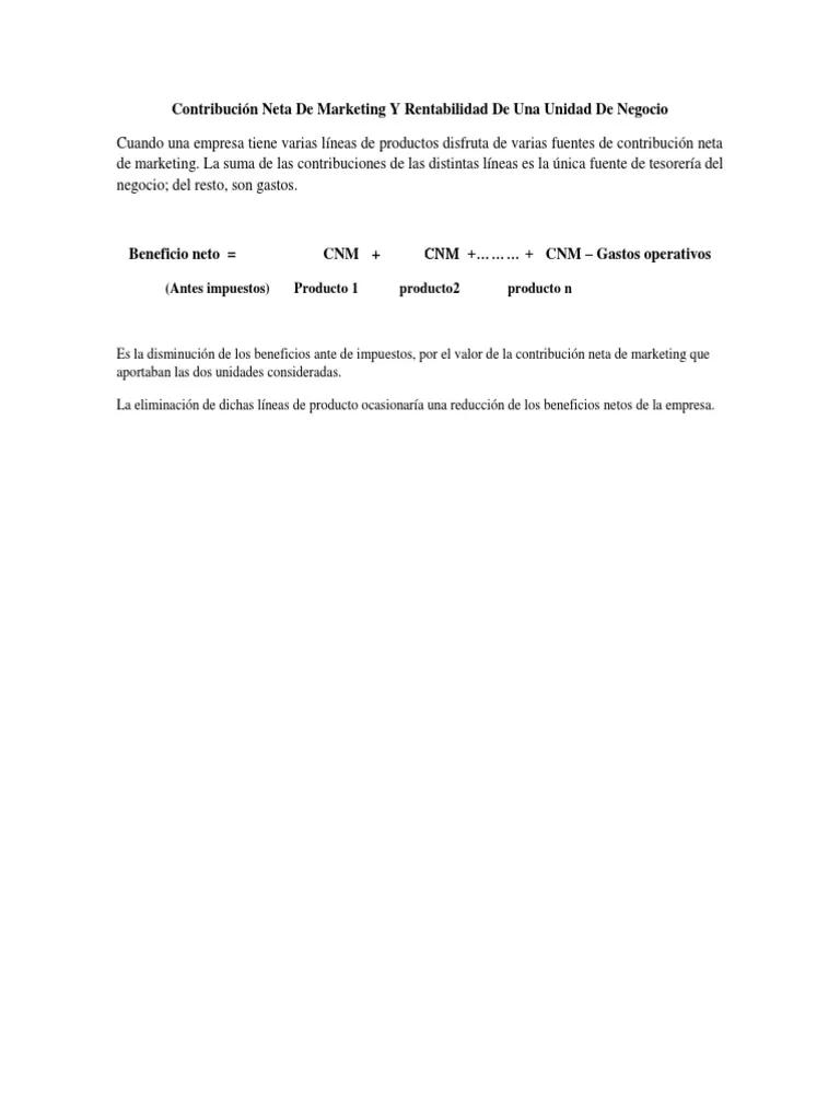Contribución Neta de Marketing: Fórmula y Aplicación - Qué es la contribución de marketing contribución neta de marketing formula - Qué es la contribución de marketing