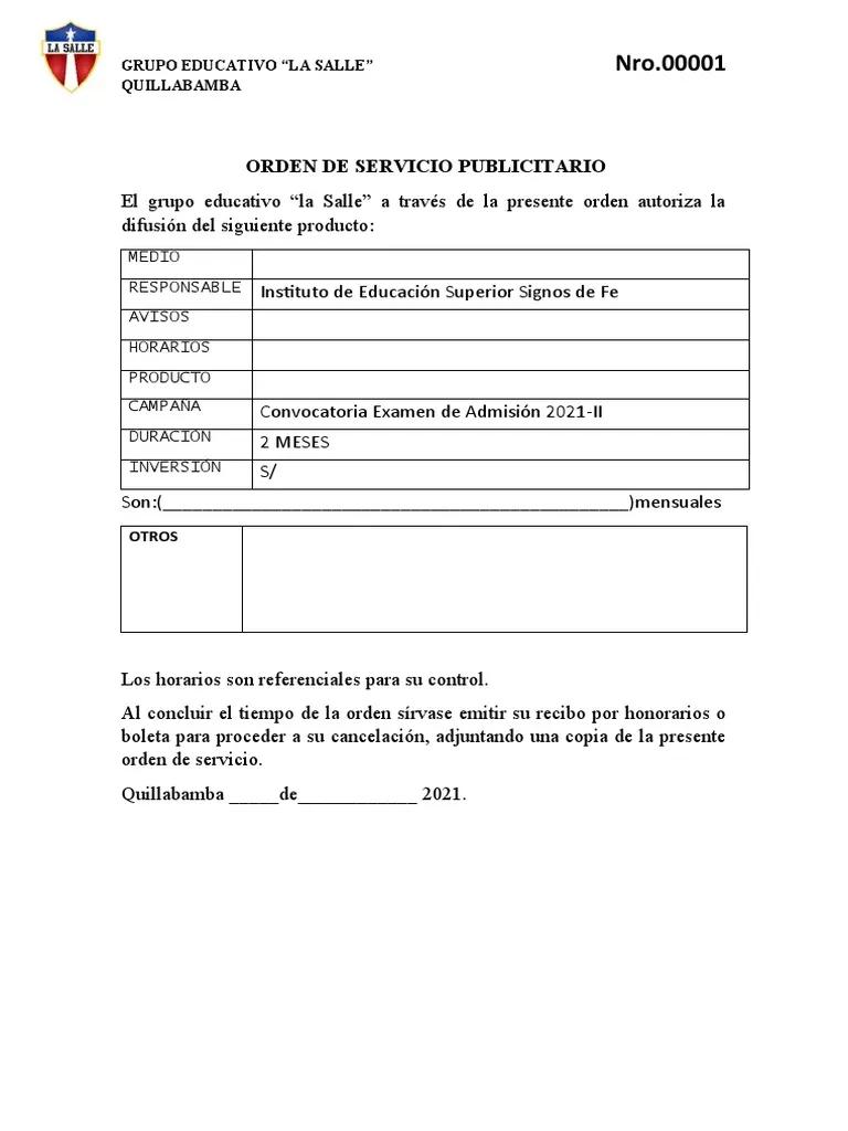 Orden de Publicidad: La Guía Definitiva para un Modelo de Éxito - Qué es la orden de publicidad orden de publicidad modelo - Qué es la orden de publicidad