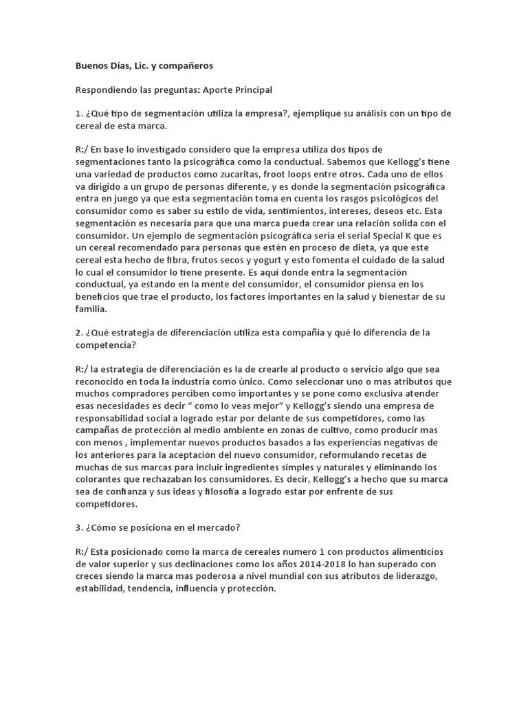 kellogg's marketing mix - Qué estrategia de diferenciación utiliza Kellogg's
