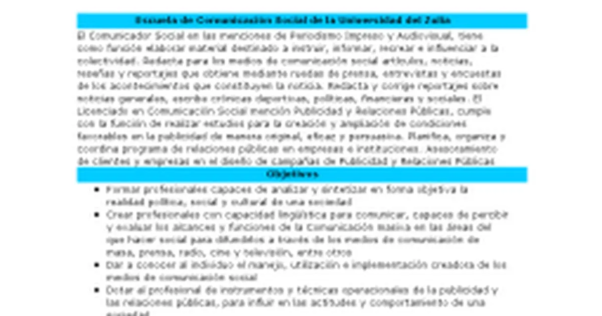 comunicación social mención publicidad y relaciones públicas - Qué hace un licenciado en comunicación social