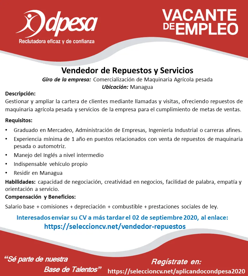 Encuentra tu Oportunidad: Anuncios de Trabajo como Vendedor de Repuestos en Misiones - Qué hace un vendedor de repuestos anuncios de trabajos como vendedor de repuestos en misiones - Qué hace un vendedor de repuestos