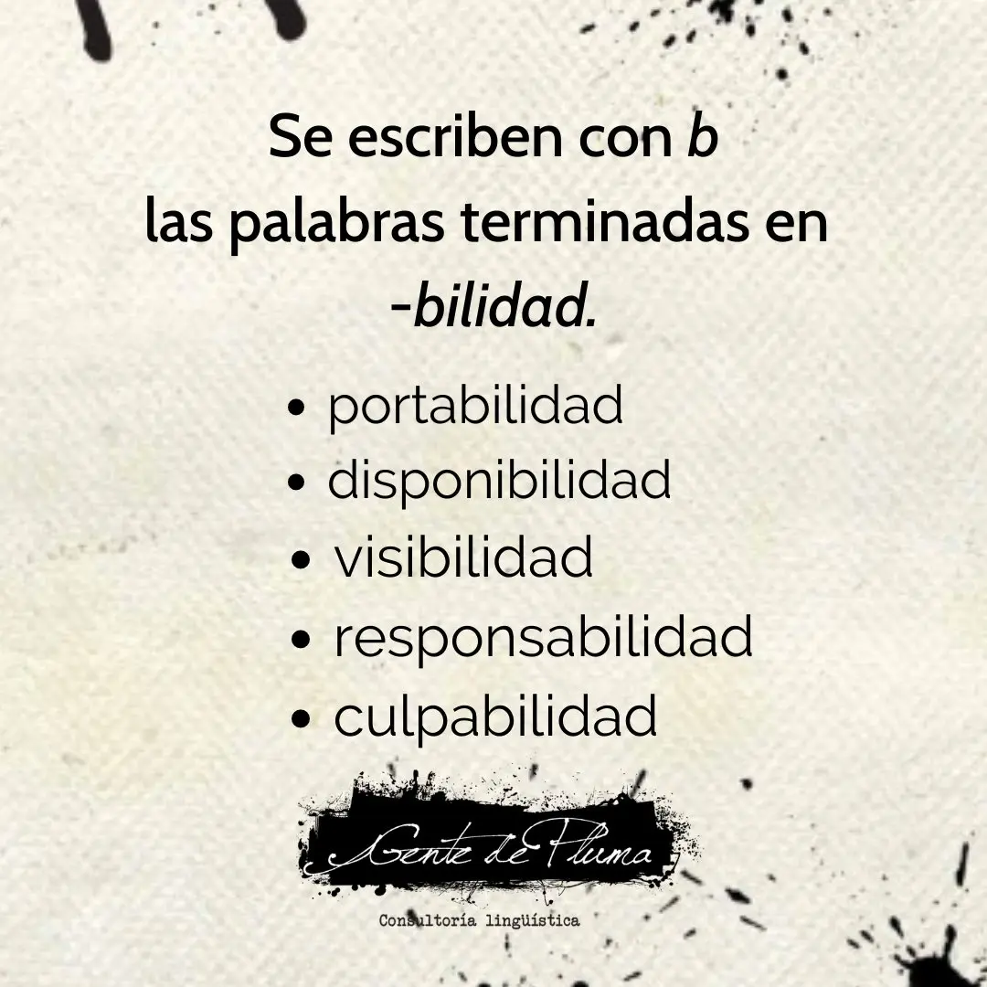 anuncios con palabras termiunadas en bilidad - Qué palabras terminan con al
