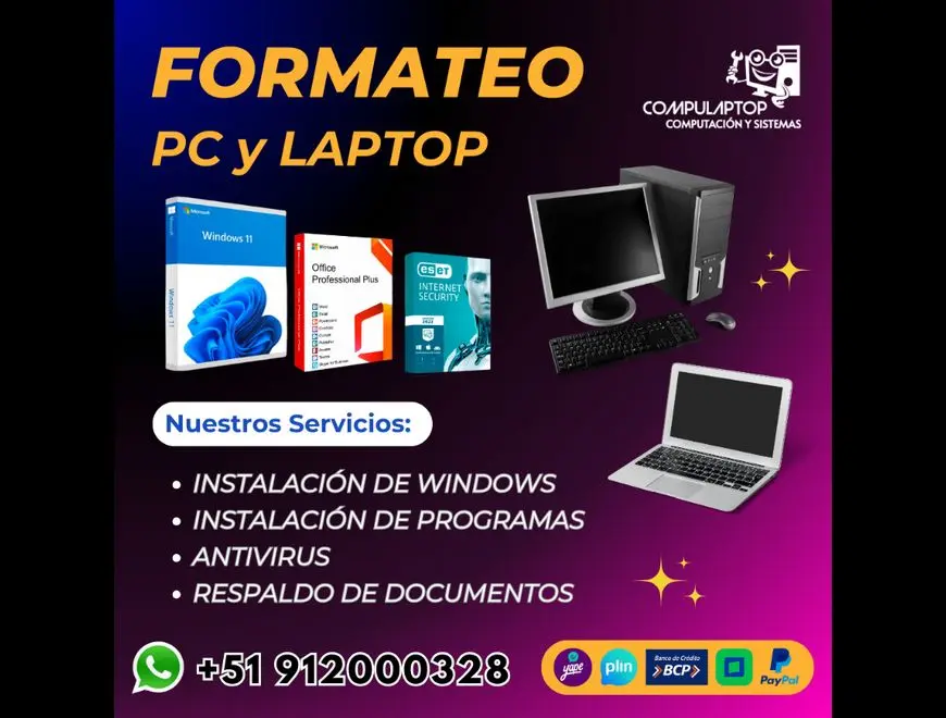 anuncios formateo pc - Qué pasa cuando se formatea una computadora
