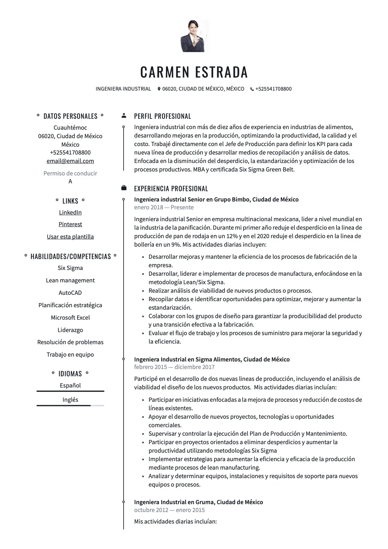 CV Ingeniero Industrial Gerencia Marketing: La Guía Definitiva - Qué poner en el perfil de un ingeniero industrial cv ingeniero industrial gerencia marketing - Qué poner en el perfil de un ingeniero industrial