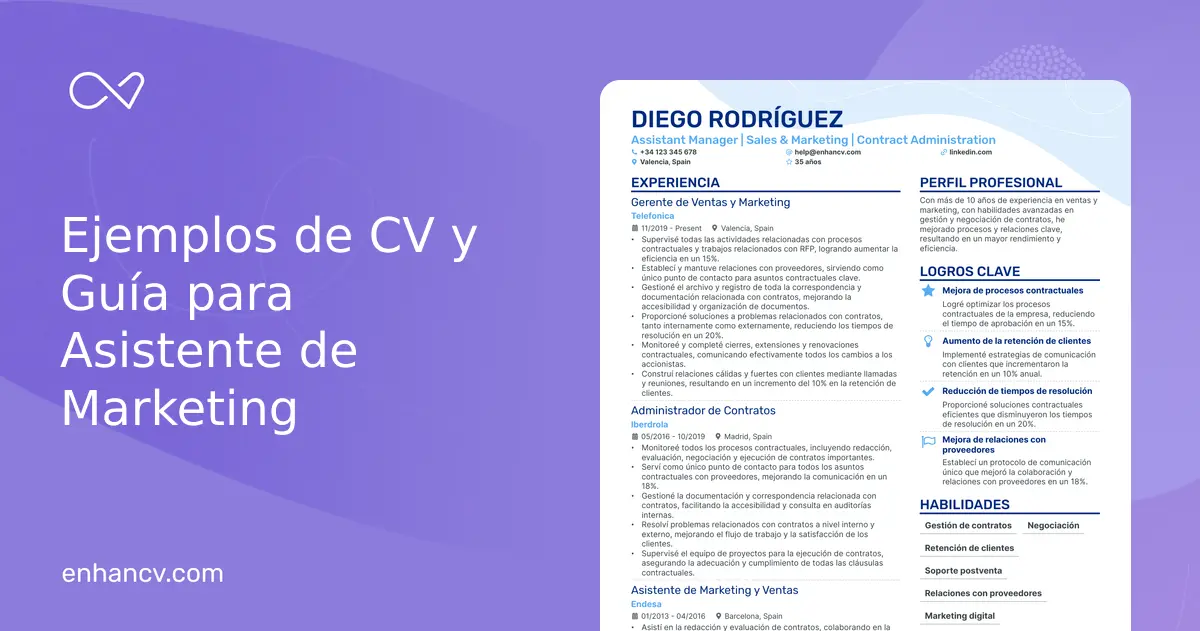 Asistente de Marketing: Cómo Crear un CV Impecable - Qué poner en un currículum de asistente asistente de marketing cv - Qué poner en un currículum de asistente
