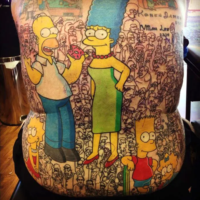 <b>Homero se tatúa</b>: Anuncios y el impacto cultural de Los Simpson - Qué significa el dibujo que hace el papá de Milhouse homero se tatua anuncios - Qué significa el dibujo que hace el papá de Milhouse