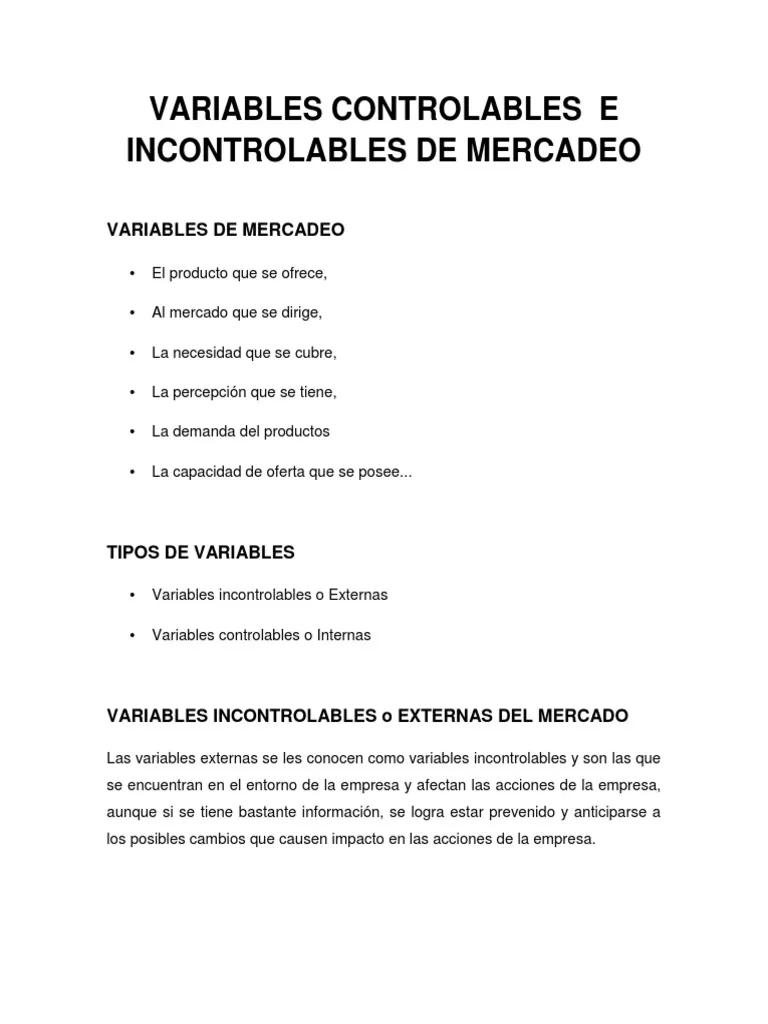 Cuáles son las variables incontrolables de marketing: Una guía completa - Qué son las variables incontrolables cuales son las variables incontrolables de marketing - Qué son las variables incontrolables