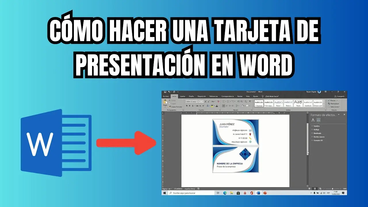 Cómo hacer tarjetas de publicidad en Word: Guía completa para principiantes - Qué tamaño tiene una tarjeta de publicidad como hacer tarjetas de publicidad en word - Qué tamaño tiene una tarjeta de publicidad