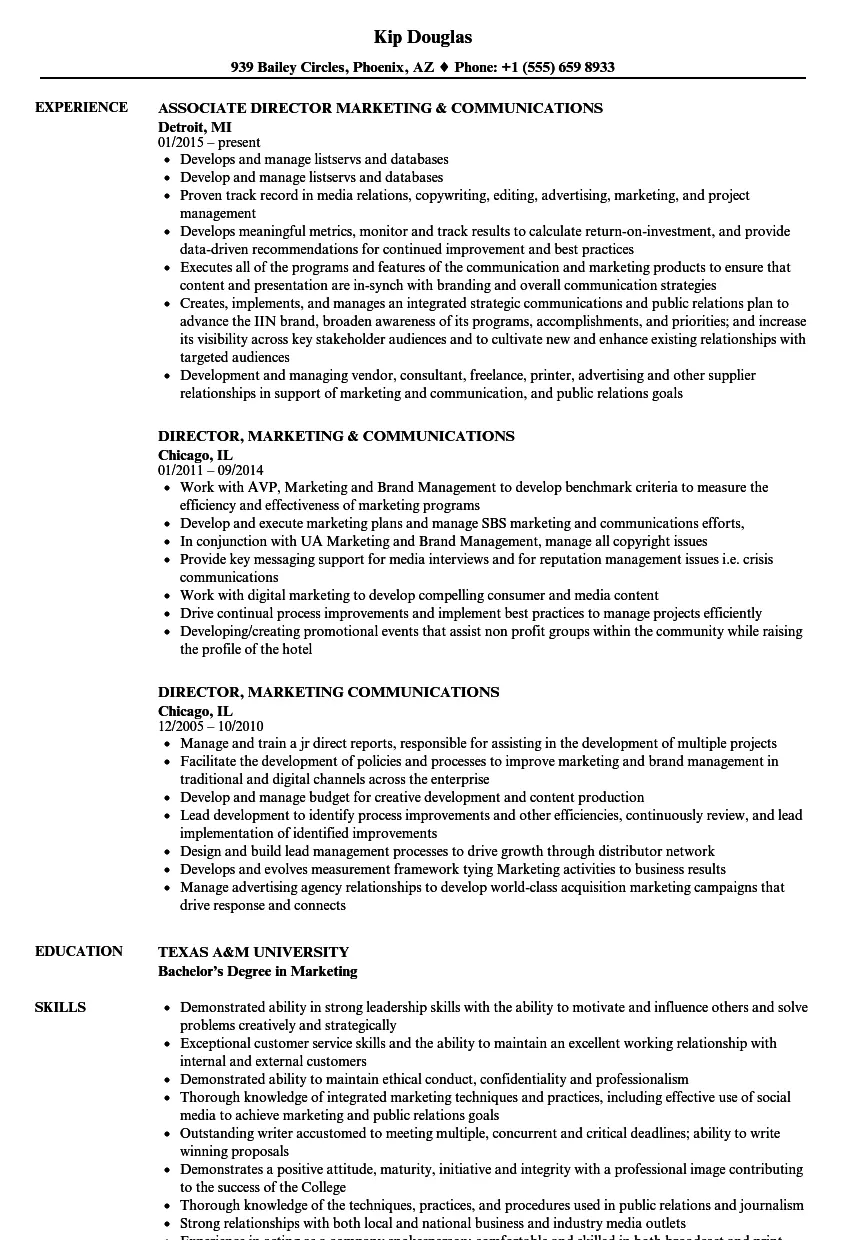 director of marketing and communications job description - What does a director of communications and marketing do