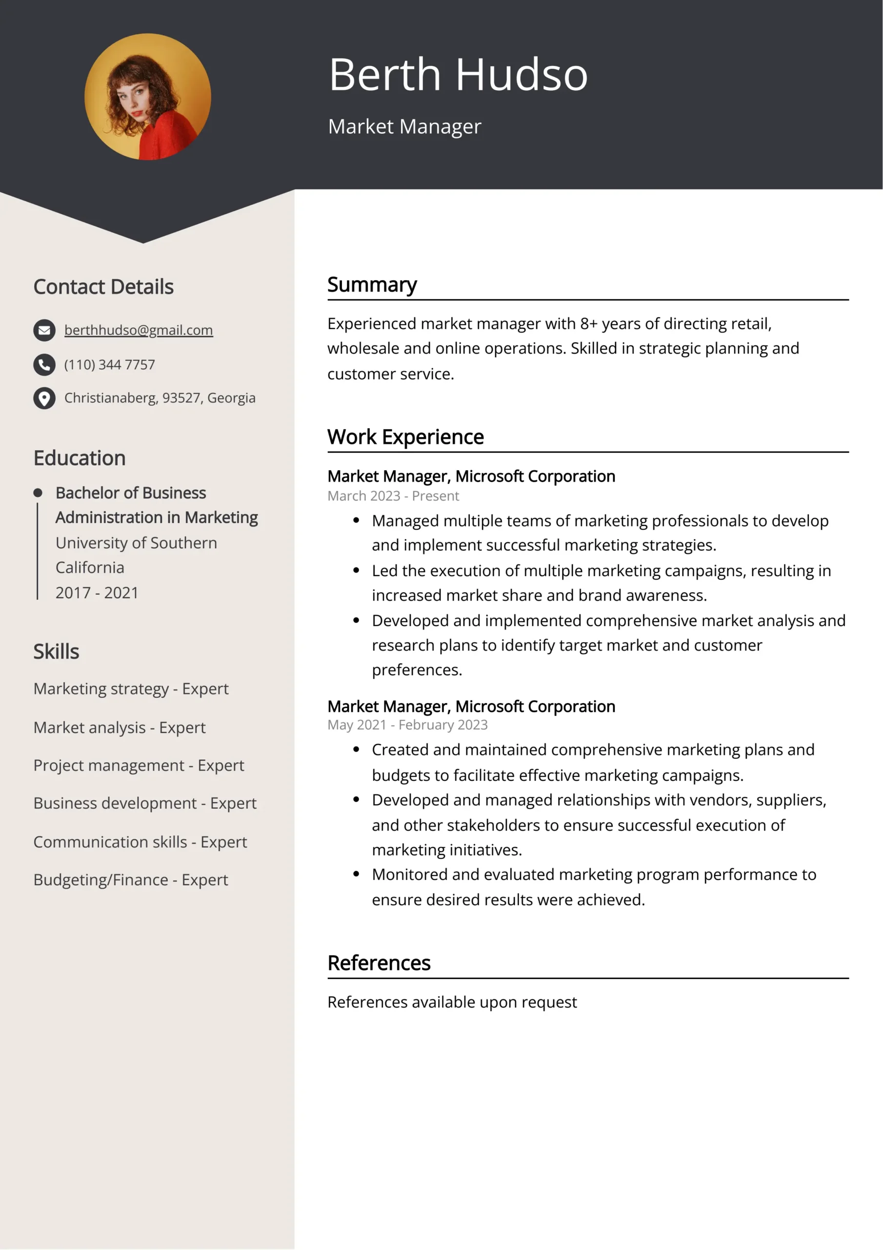 Ejemplos de currículum para Marketing Manager - What does a marketing manager's CV look like marketing manager resume examples - What does a marketing manager's CV look like