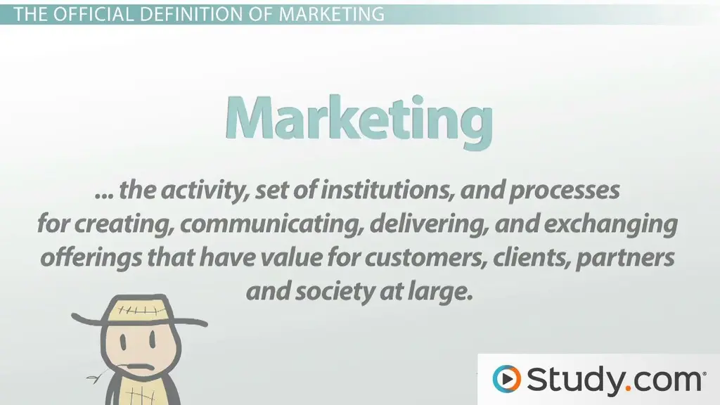 marketing definition english - What is the basic explanation of marketing
