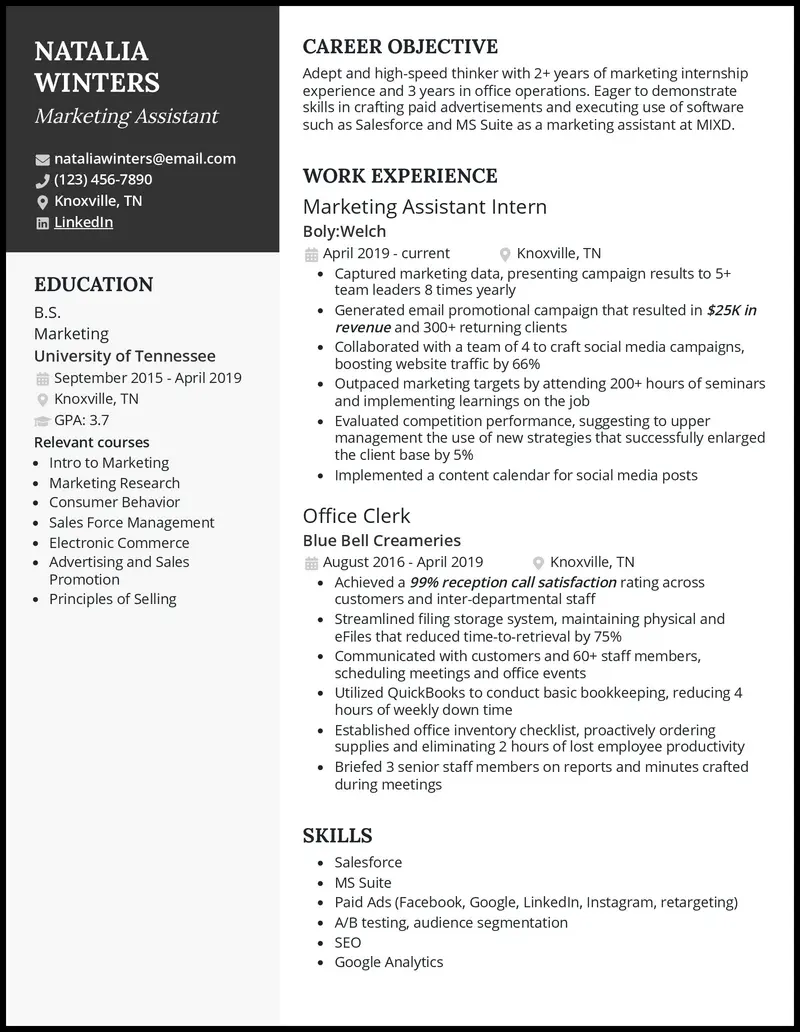 Marketing Assistant Resume: Guía Definitiva para un CV Impecable - What is the summary of marketing assistant position marketing assistant resume - What is the summary of marketing assistant position