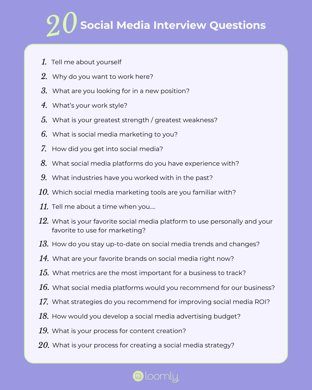 social media marketing questions - What questions can we ask for social media